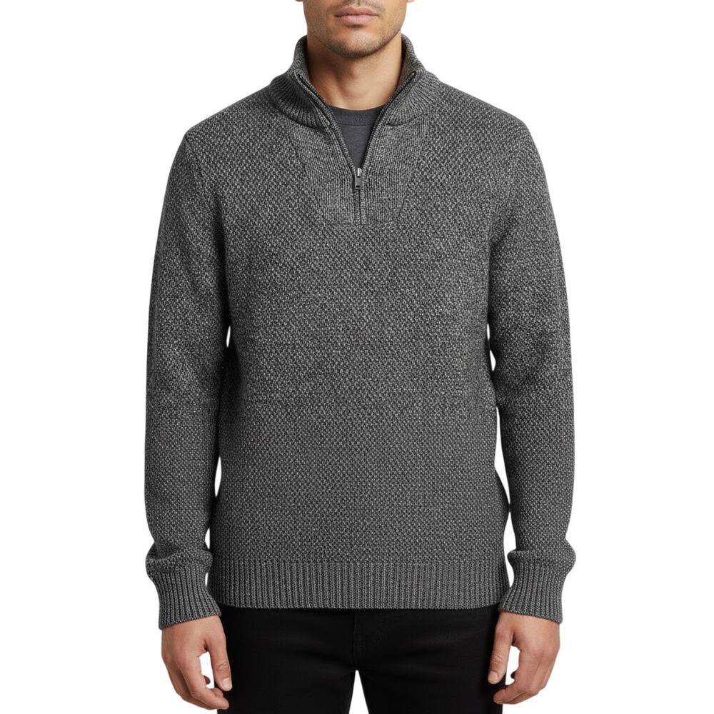 Alesbury 1/4 Zip Sweater Gray Knit Pullover Men Size Medium NWOT